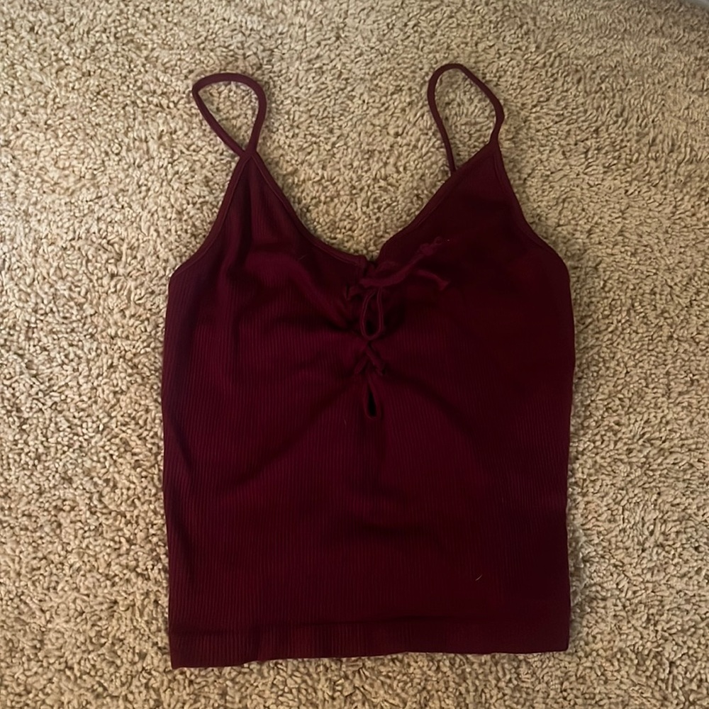 Burgundy cami top